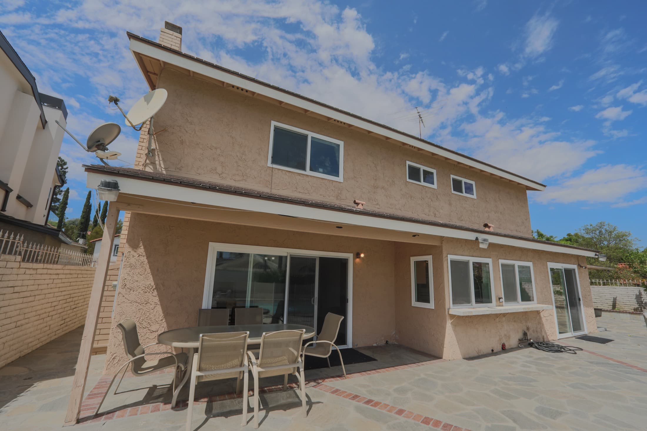 Rear patio at 720 Pepper Tree Lane